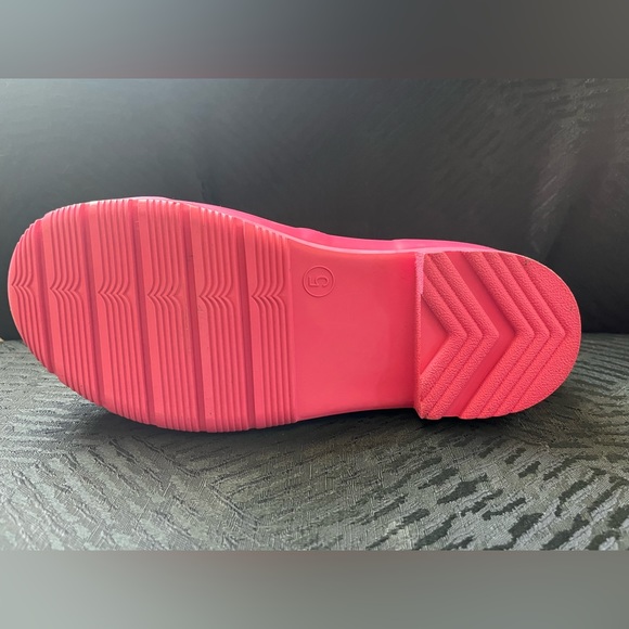 Hunter For Target ankle barbie pink white stripe rain boots booties shoes - Picture 11 of 12